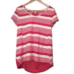 Chip & Pepper Red White Stripe Tee Cut Out Size XS